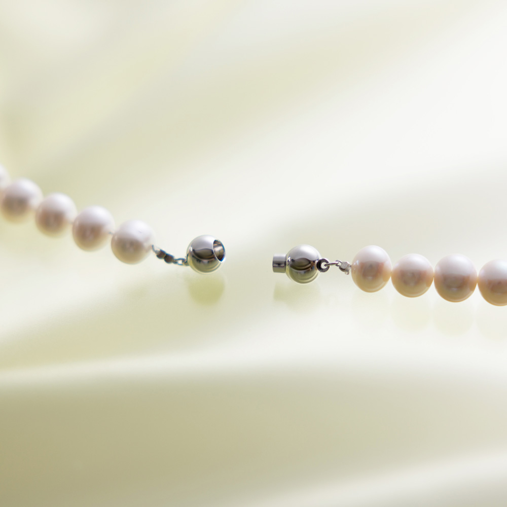 池蝶本真珠ネックレス「彩輝珠」アジャスター付き 4点セット 8～9.5mm